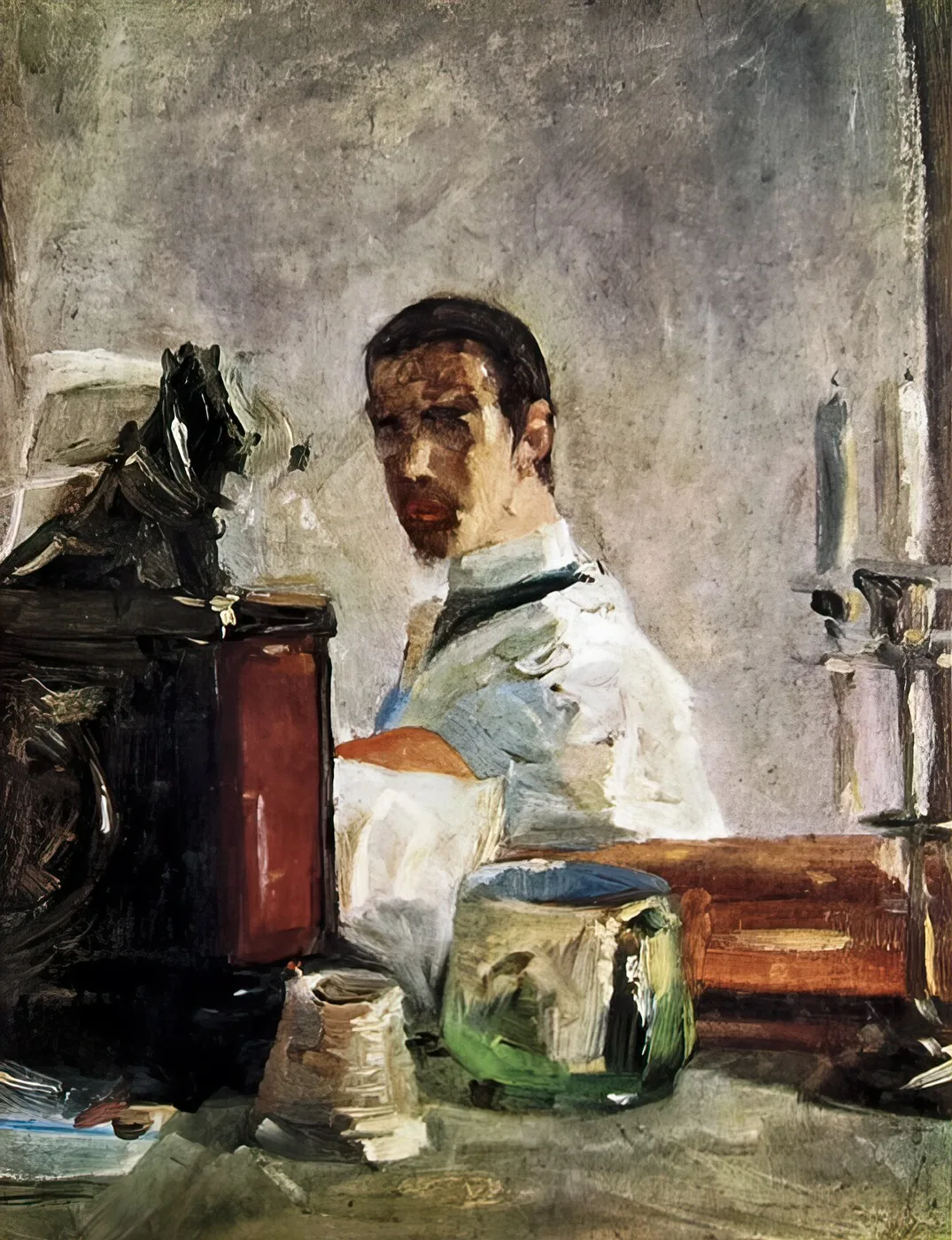 Autorretrato de Henri de Toulouse-Lautrec ante un espejo, 1882