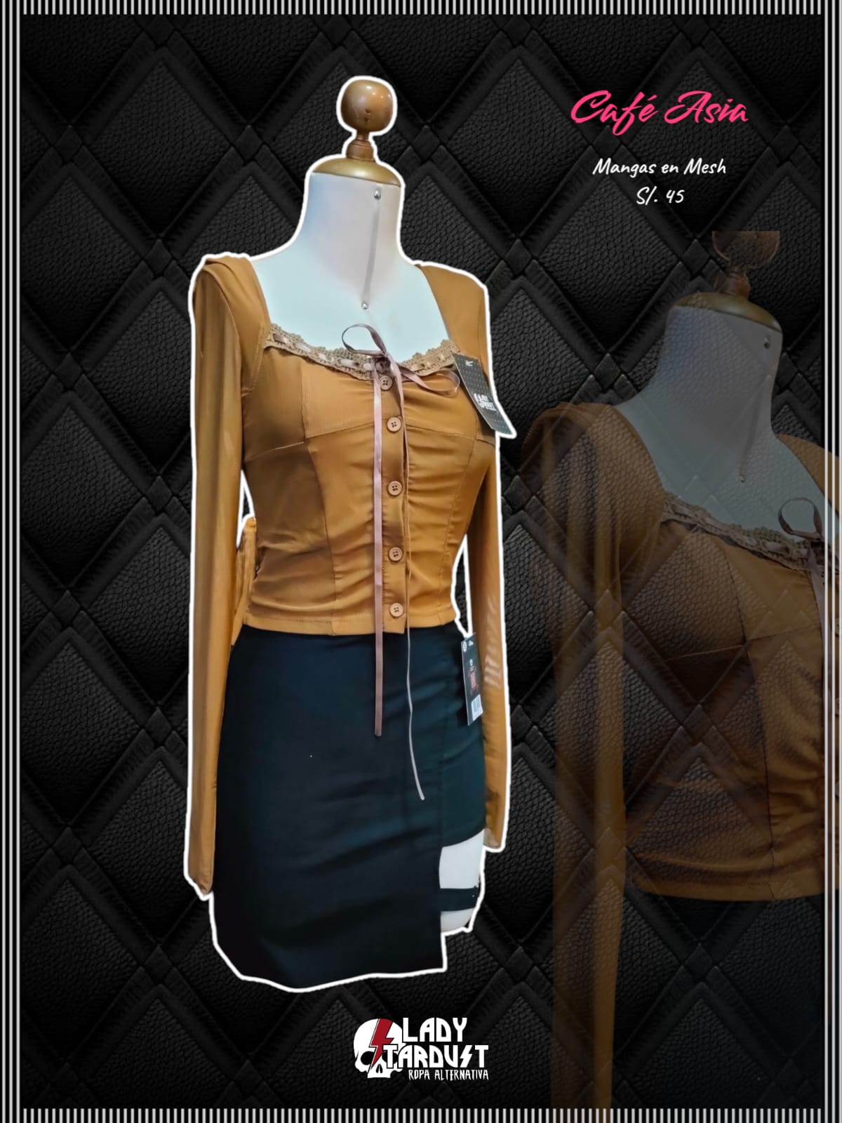 Blusa Café — vista frontal