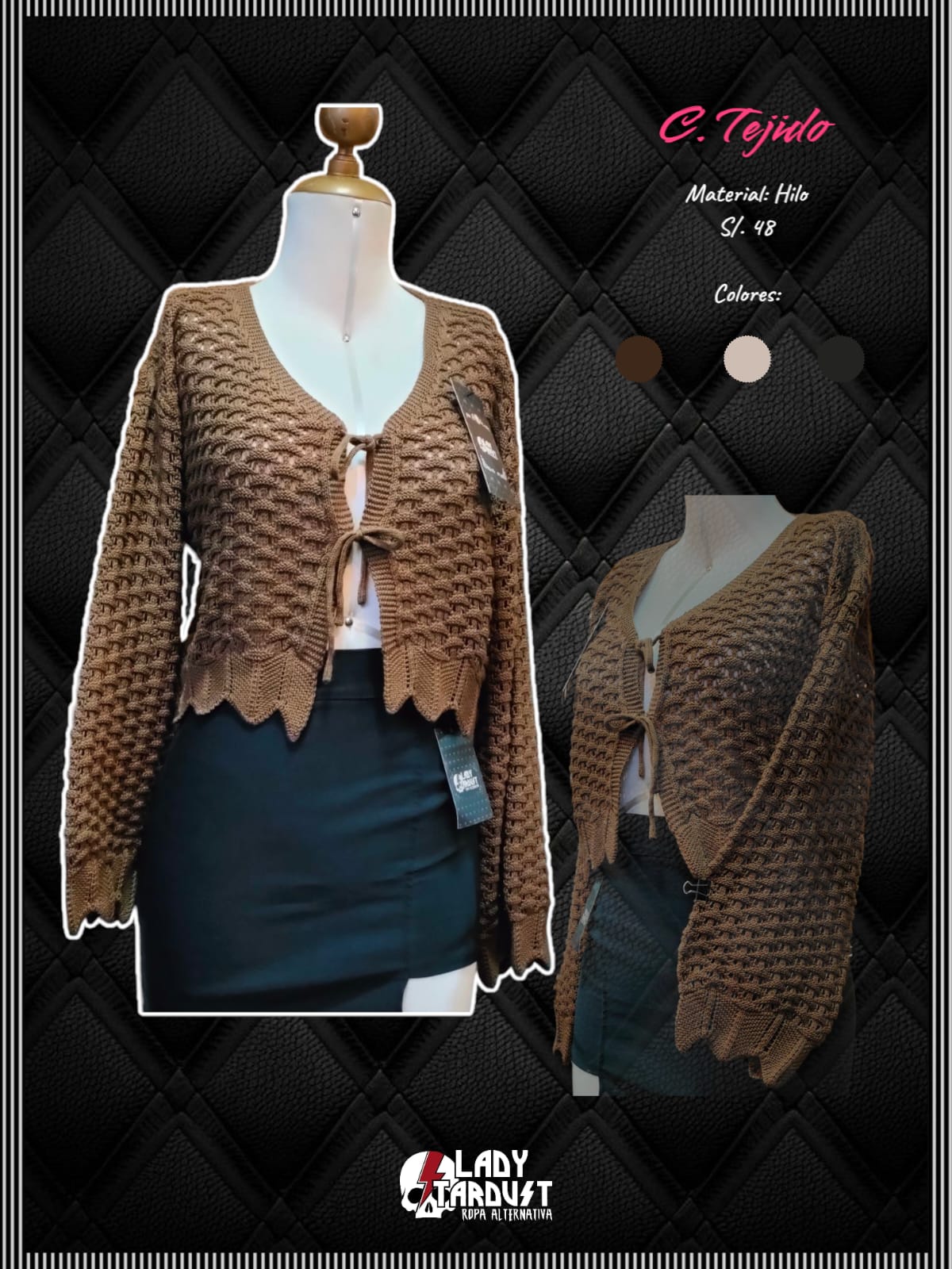 Cardigan Hilo — vista frontal