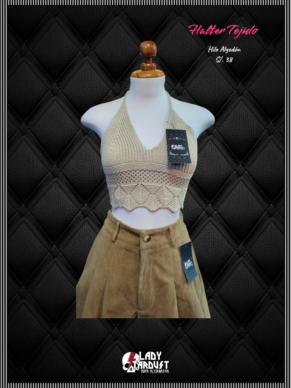 Halter Tejido — vista frontal