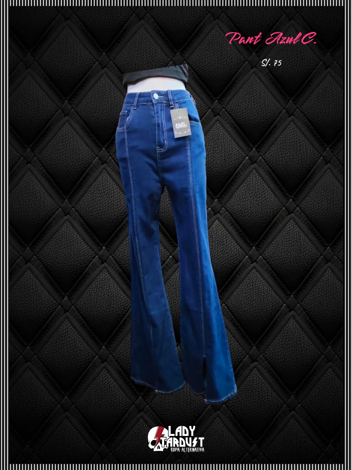 Pantalón Azul Campana — vista frontal