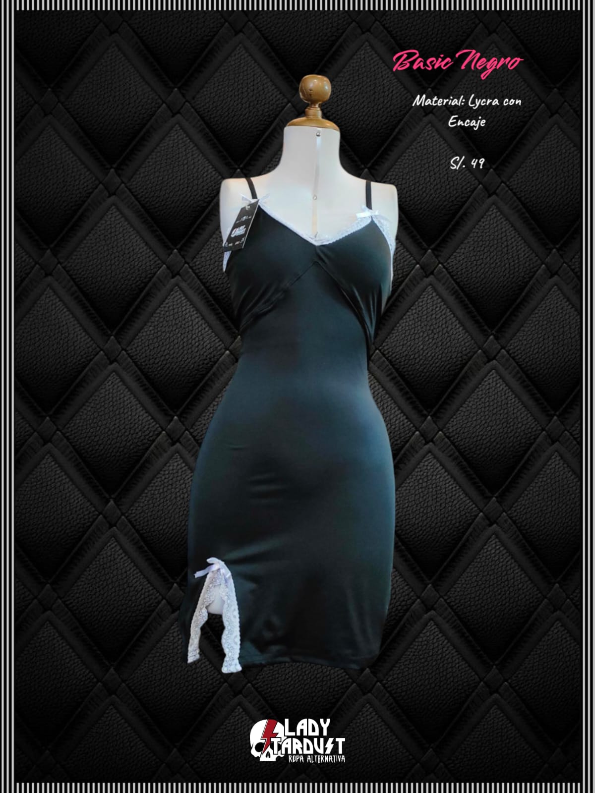 Vestido Basic Negro — vista frontal